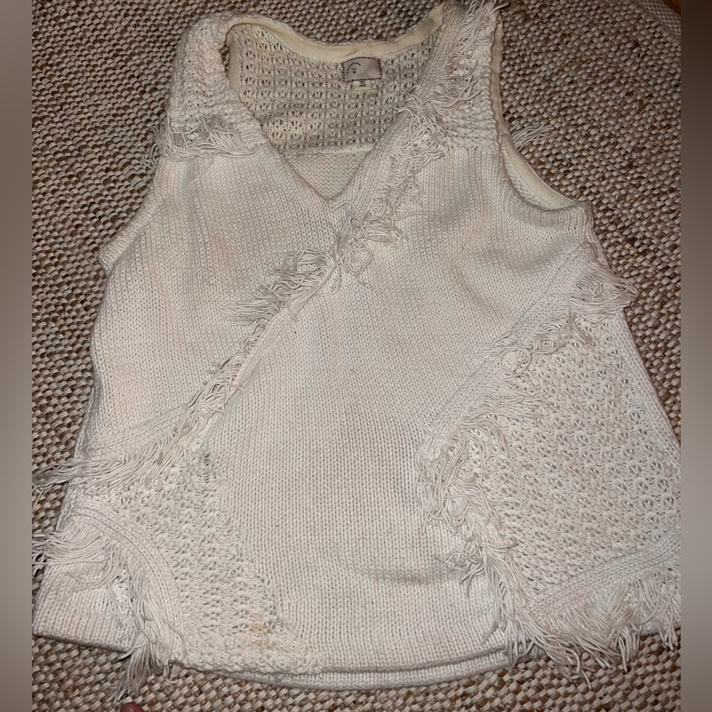 Anthropologie Knit Tanktop - size medium white